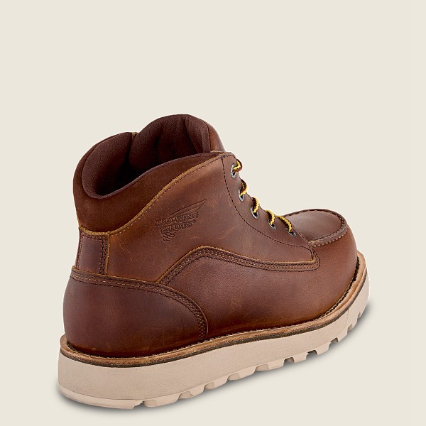 Red Wing Mens Traction Tred Lite - Waterproof Soft Toe Chukka - Work Boots Brown - 4983YUQAX